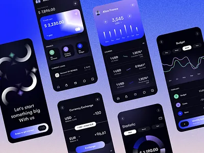 Finance service - Mobile app app app design bank banking banking app finance finance app fintech mobile app mobile app design mobile design mobile ui wallet