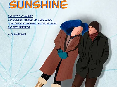Eternal sunshine artdigital design eternalsunshine filmcover graphic design illustration love procreate