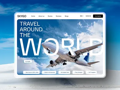 SKYGO - Travel Agency Landing Page Design ui ux webdesign