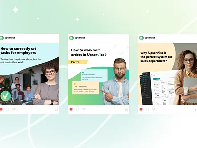 Upservice | Social media templates branding graphic graphic design graphicdesign instagramposts socialmedia socialmediatemplate vec vector