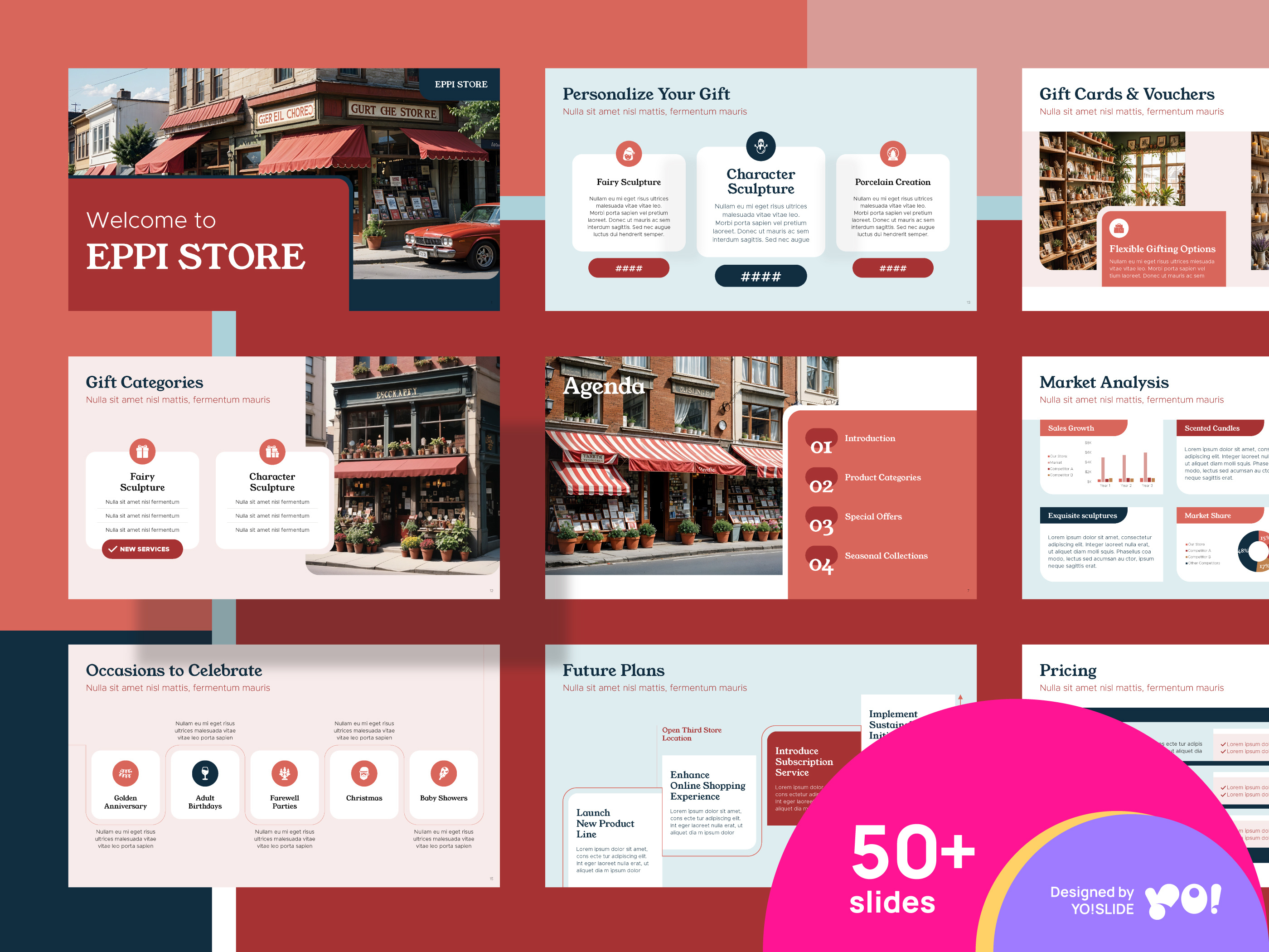 EPPI STORE Gifts Store Presentation PowerPoint Template design diagram graphic design pitch deck powerpoint ppt ppt template presentation