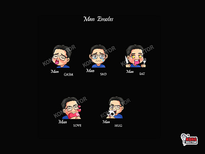 Man Twitch Emotes cartoon design emoji emote emotes illustration twitch twitchemote twitchemotes