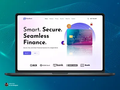 A Fintech Startup Landing Page Design! 2025 bank website branding design figma fintech fintechinnovation fintechstartup landingpage minimalist mobile screen productdesign simple treanding ui userexperience ux webdesign