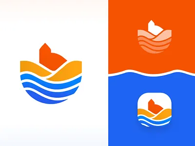 Zoutelande Logo, a church at sea beach branding church churchbranding churchlogo dutch holland illustration logo nederlands non profit nonprofit