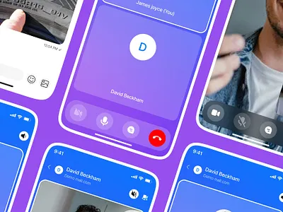 Video call app 3d motion graphics