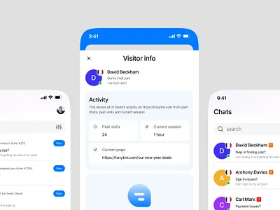 CRM app graphic design ui