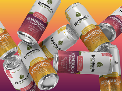 Natural Kombucha Flavors berries beverage cbd drink label eco fermented tea fizzy healthy drink kombucha packafing design pineapple
