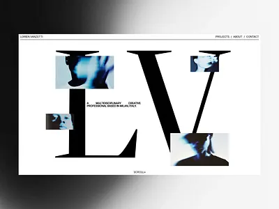 Lorien Vanzetti (Hero) big typography bold design clean design editorial editorial layout experimental design layout design minimal design minimalism minimalist design typographic design typography web design web typography