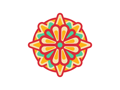 Mandala Logo arabiq circular emblem flowrl icon logo mandala mark ornament star symbol youga