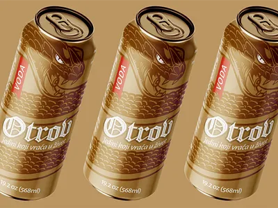 Sparkling Water Label golden gothic lettering poison snake sparkling typo typography logo water water can