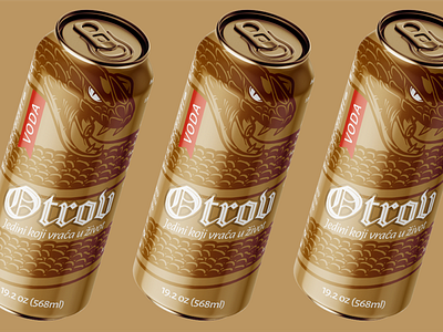 Sparkling Water Label golden gothic lettering poison snake sparkling typo typography logo water water can