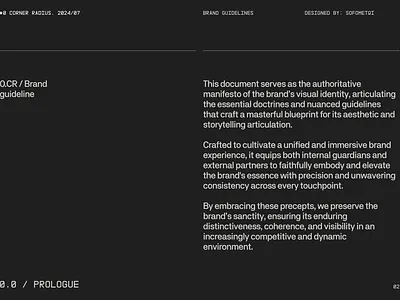 0.CR / Brand Guideline blog branding concept design illustration logo typography ui ux website