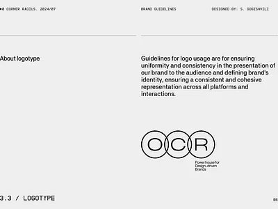 0.CR / Brand Guideline blog branding concept design illustration logo typography ui ux website