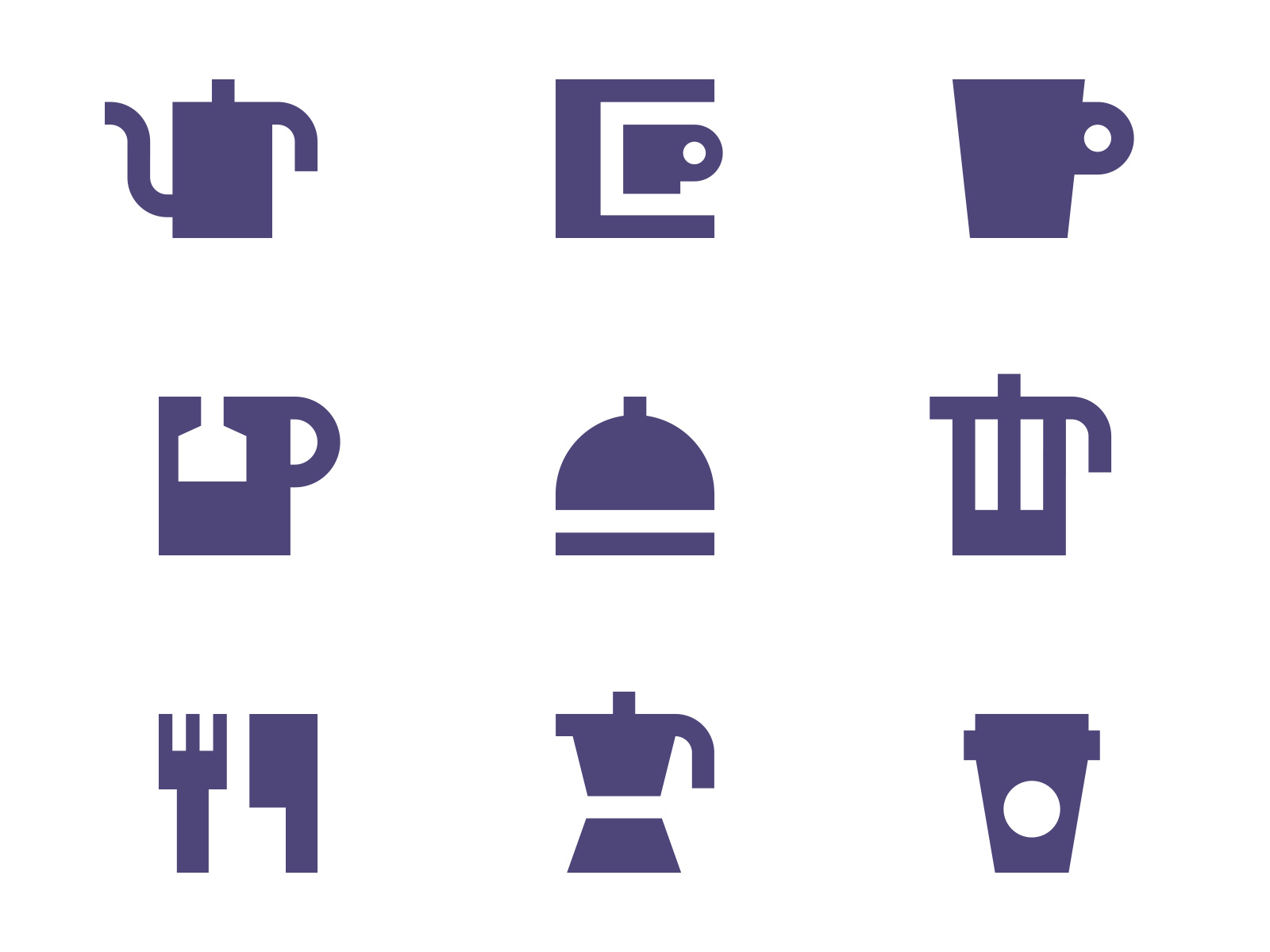 Example of Mini coffee icon set