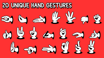 20 Hand Gesture Icons app brand identity branding design graphic design icon illustration logo ui ux vector