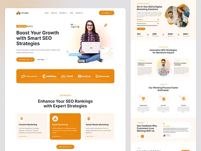 Digital Marketing Agency agency agency website b2b branding business company corporate website digital agency digital marketing landing page marketing marketing agency portfolio seo ui ui design ux web web design website