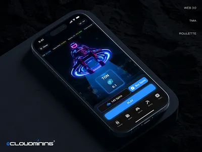Cloudmining: Roulette Page app betting crypto dark dark theme gambling roulette ui ux wallet