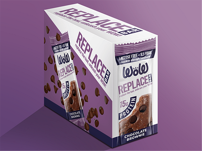 Protein Bars Box box packaging branding brownie chaocolate bar fitness snack label design protein bar supplement whey