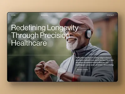 Longevity, Nutrition & Healthy Aging Landing page UI design health tech healthcare healthcare design healthcare header healthcare landing page healthcare ui healthcare uiux healthcare web design healthcare website healthtech healthtech landing page hero header longevity longevity design longevity ui longevity web design longevity website web design wellness design wellness website
