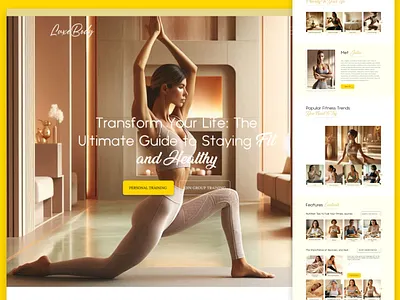 Luxury Fitness Blog Website – Premium UI Exploration dribbbleshots