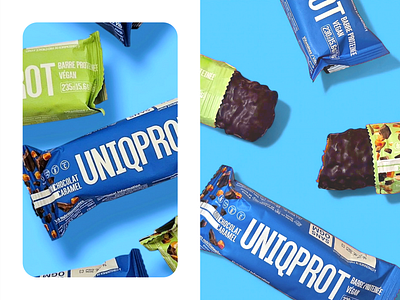 Uniqprot Protein Bar branding chocolate packaging chocolates fiber fitness gmo free healthy snack packaging design protein vegan vitamins