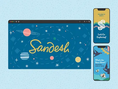 Sandesh Experiential Website branding illustration ui ux
