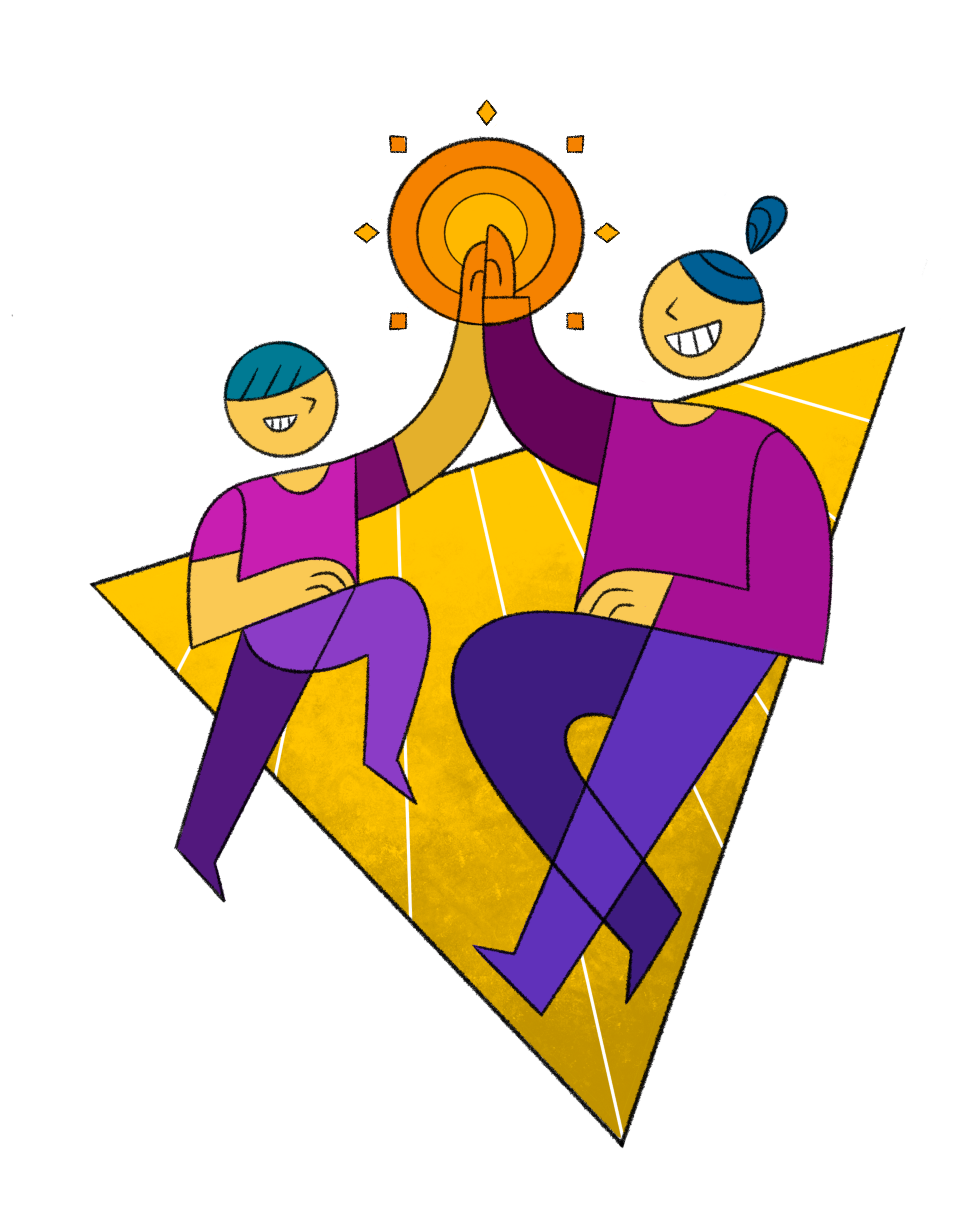 You & Me: Teamwork illustration