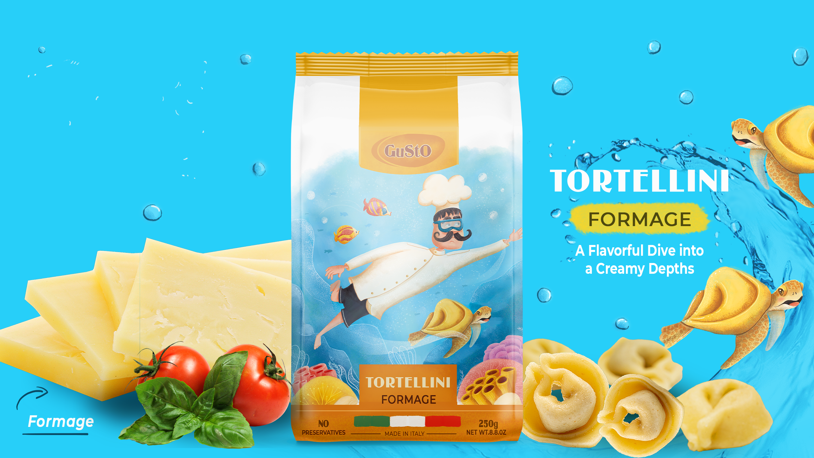Food Packaging Design 2d art branding character creative design food fun illustration packaging watercolor