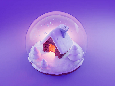 Snow Globe Animation Tutorial 3d animation blender diorama illustration isometric motion render snow tutorial winter