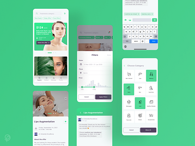 Beauty Training Courses bottomsheet branding business card categories design ecommerce elegant filters mobile mobile app modal navigation simple sort training ui woman