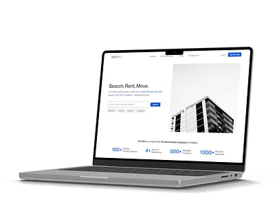 Rental Website Design housing app landing page modern ui real estate rental management room rental roommate finder ux uxui design web app design web design