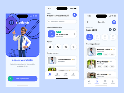 Doctor App UI by Danishali on Dribbble