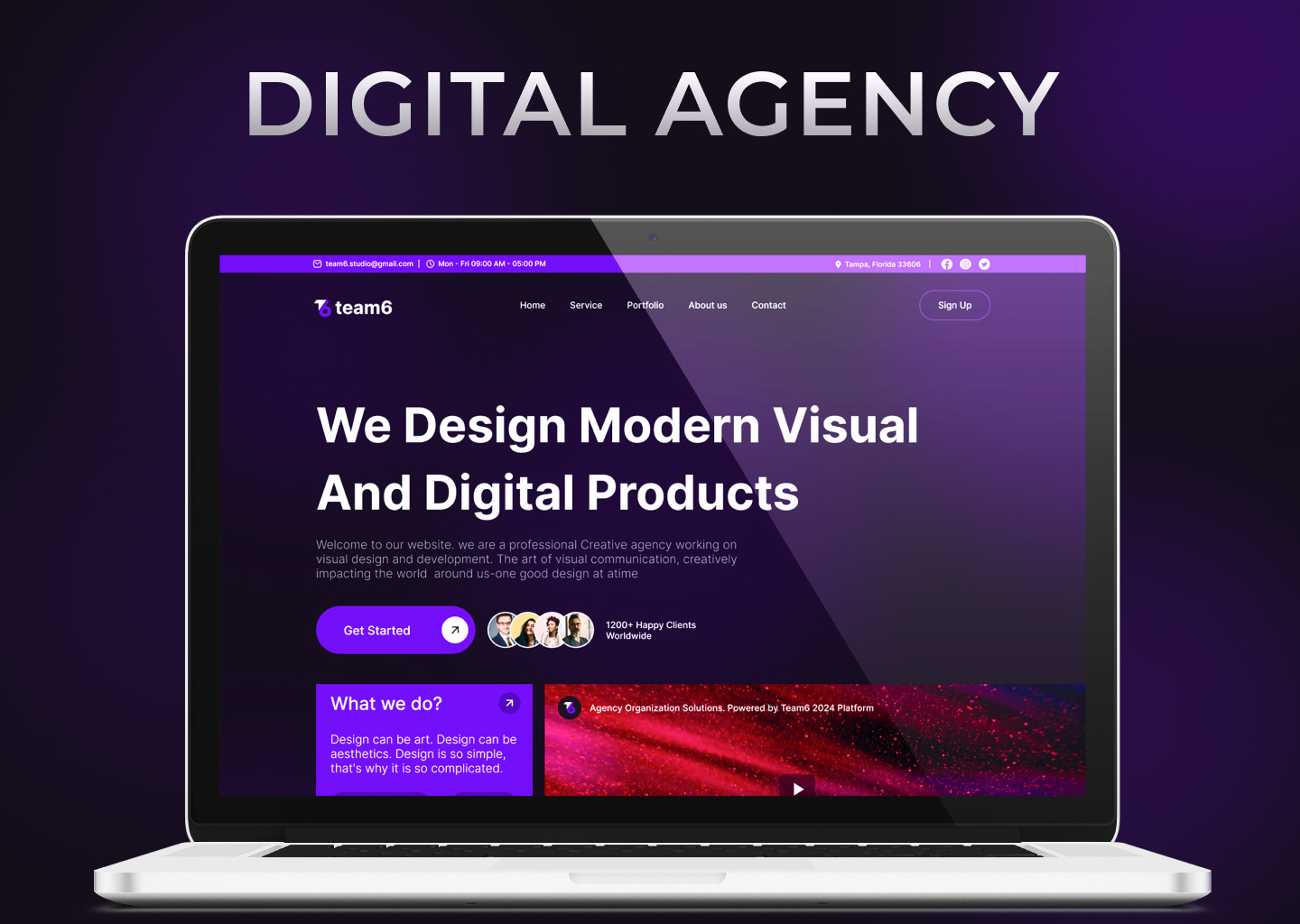 Example of Landing Page Design Saas Website Design