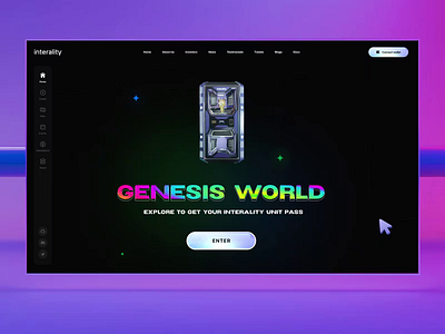 Interality Landing Page - Web3 Metaverse 2d blockchain casino crypto cyber futuristic gambling game gaming gradient home page landing animation landing page metaverse neon nft scroll animation token web3