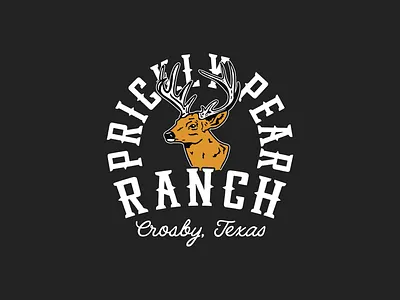 Prickly Pear Ranch Design apparel apparel design badge badge design buck deer deer design deer inspo hunting hunting design logo ranch ranch design ranch logo retro texas western western design western style