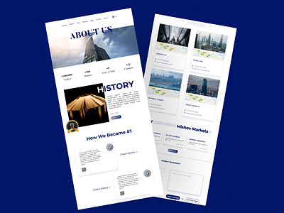 About Page for a Financial Company about us page financial website website design