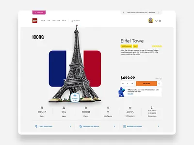 LEGO.com | Hero section reimagined ecommerce hero hero section product design product page shop ui ui design ux ux design webdesign webshop website