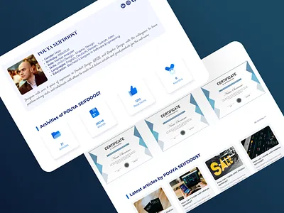 Authors Page author page certificate ui design