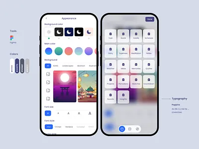 Mobile App Appearance Setting application b2c components daily planner design system habit tracker ios app design minimalism mobile app preferences productivity app self improvement settings settings page task management theme tracker mobile app user experience user interface wellness app