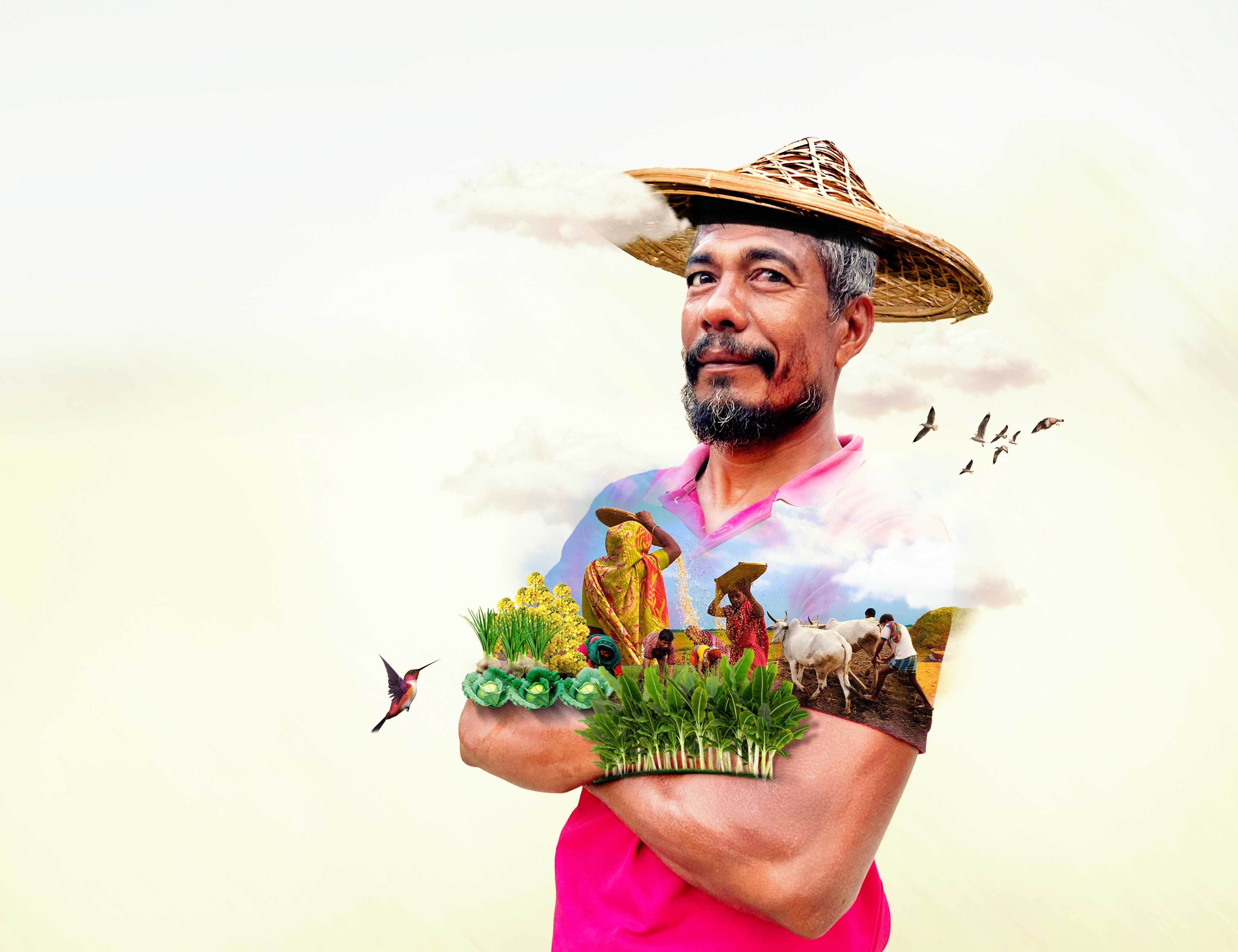 The Farmer's Canvas: Celebrating Bangladeshi Agrarian Artists branding event graphic design