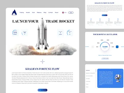 Promotion Page to Fund Trade Account interaction design rocket spaceship spacex ux design