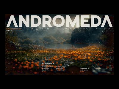 Andromeda #01 bold design layout midjourney type typo typography web web concept