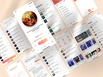 Saawt – Audio Streaming Platform android app artist platform audio audio books audio player content creation content discovery creator platform ios app middle east music music player orange podcast streaming ui design user research ux design