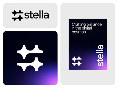 Stella - Unused Logo Design. b2b branding brilance capital connect contact cosmos digital earth finance global logo moon relation s space star venture