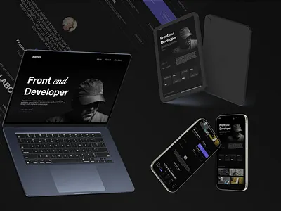 Portfolio Website - Landing Page animation branding figma modern design portfolio website trendy websites ui web design web development