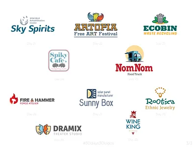 30days30logos part3 branding design graphic design icon illustration logo logodaily typography vector