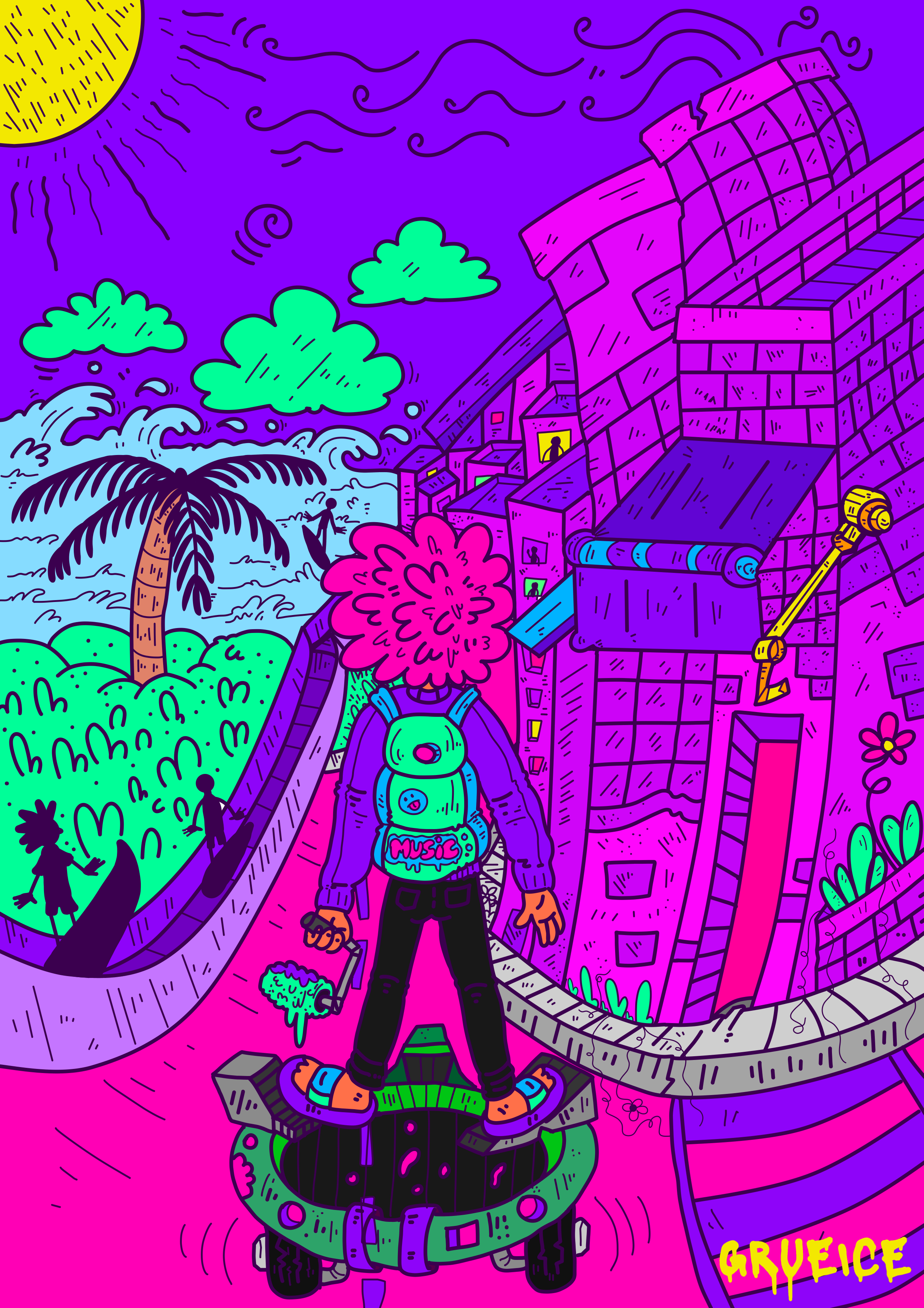 Example of Illustrated Song Cover Art