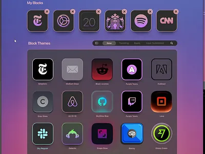 Apple Blocks: For-Fun Concept UI apple apple design blocks color changing color themes colorful design colorful ui concept concept ui concept web customization fun ui ui ui blocks ui design ui design colors web design colors web page