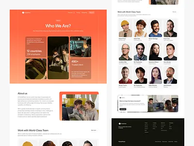 Packet Panel - About Page about page about us clean code landing page team ui uiux website