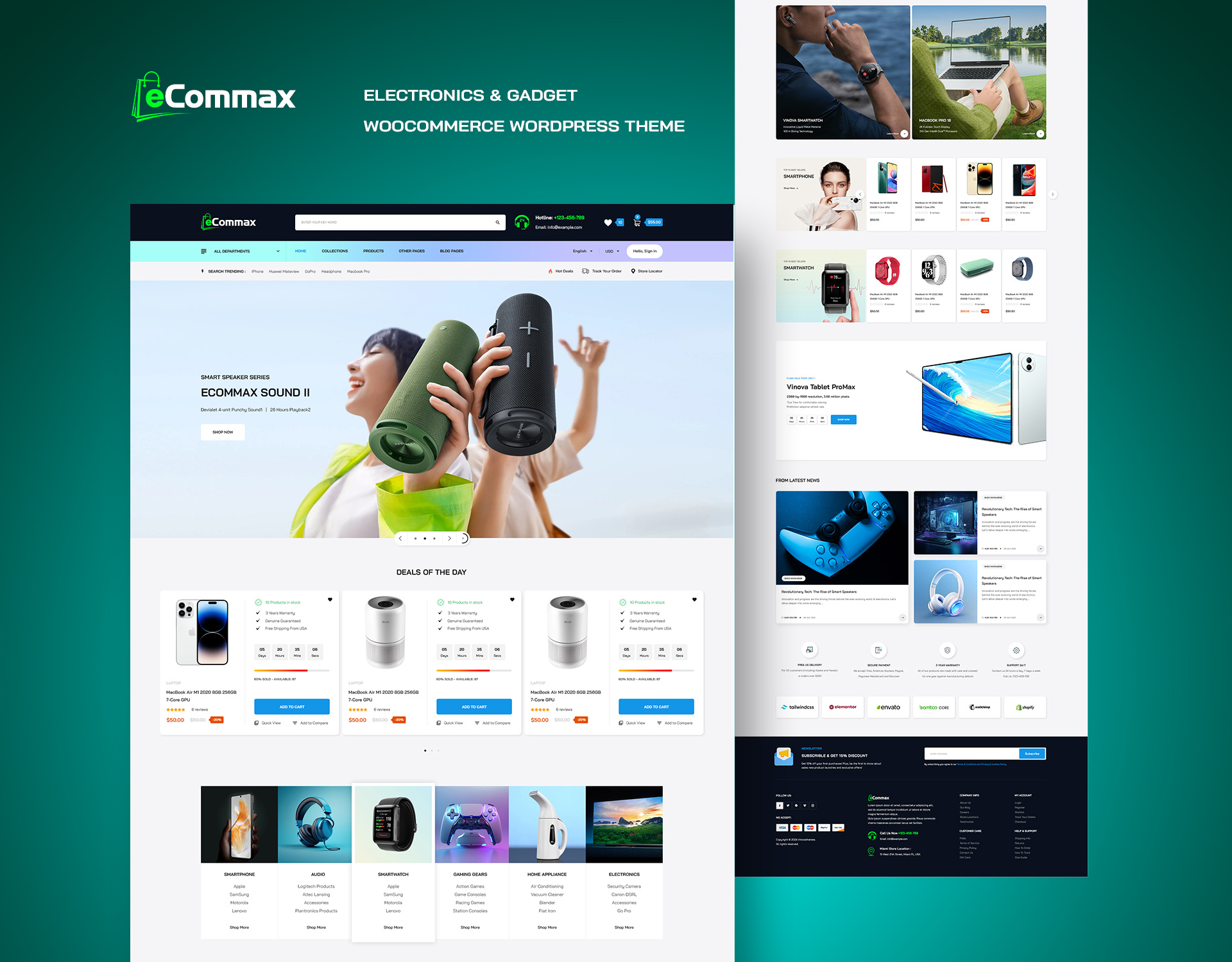 Ecommax - Electronics & Gadget WooCommerce WordPress Theme computer shop ecommerce electronics electronics ecommerce electronics store elementor gadget shop mega mall mega shop shopify shopify theme tailwind css ux ui web design web development website design woocommerce woocommerce theme wordpress wordpress theme